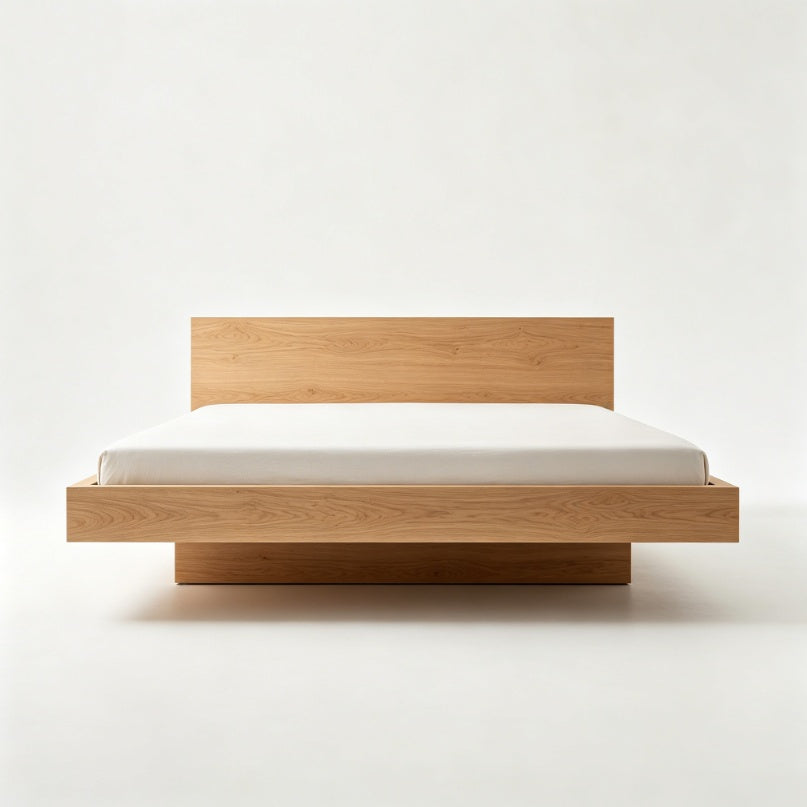 Solid Wood Floating Bed